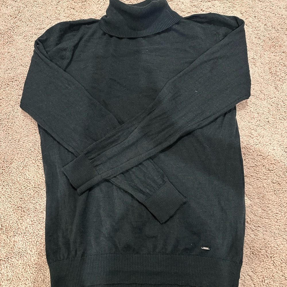 Extrafine 100% merino wool green Sweater